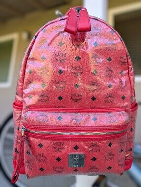 MCM Limited Edition By Phenomenon Raincoat Protects Leather Backpack Excellent!!
